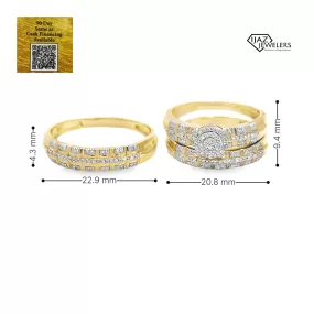 10K Gold 0.28 CTW Diamond Trio Set