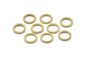 10mm Circle Connectors - 50 Raw Brass Circle Connectors (10x1.2mm) N0439