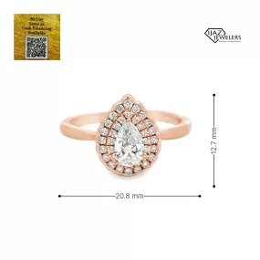 14K Rose Gold 1.25 CTW EGL Certified Diamond Ladies Ring