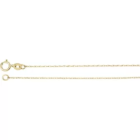 14k Solid Gold 0.75mm Delicate Rope Chain