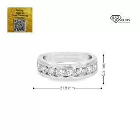 14K White Gold 1.75 Diamond Ladies Band