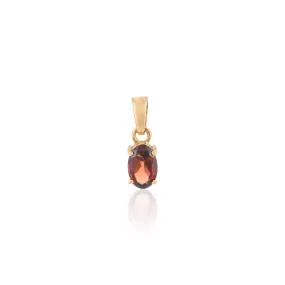 18K Gold Garnet Pendant