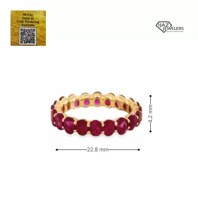 18K Gold Ruby Infinity Band