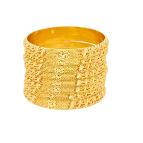 22K Gold Bangles Set of Twelve, 104.4gm