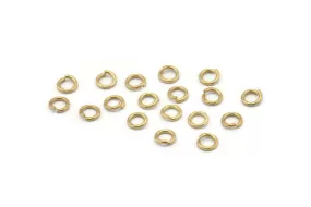 4mm Jump Rings - 250 Raw Brass Jump Rings, Findings (4x0.70mm) A0338