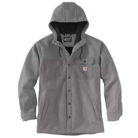 'Carhartt' Men's Rain Defender Heavyweight Hooded Shirt Jac - Black Heather