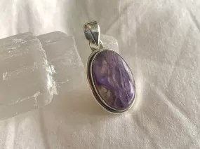 Charoite Brea Pendant - Reg. Oval