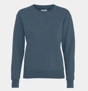 Colorful Standard Women's Classic Crew Sweatshirt in Petrol Blue