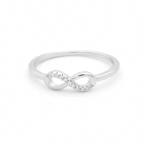 CZ Infinity Sterling Silver Ring