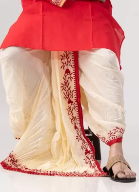 Designer Embroidery Dhoti- Ready to wear