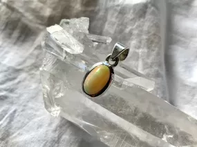 Ethiopian Welo Opal Naevia Pendant - Long Oval