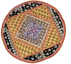 Indian Wall Hanging Tapestry Round Handmade Ethnic India Decor (Dia 39 inches)