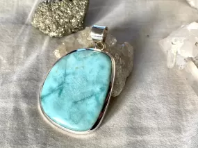 Larimar Naevia Pendant - Large Freeform (One of a kind)