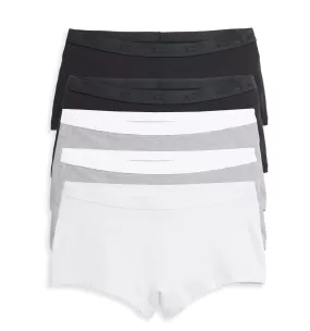 Lightweight Boy Shorts 5-Pack  - Neutral