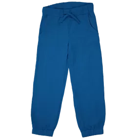 Maxomorra Blue Organic Cotton Muslin Trousers