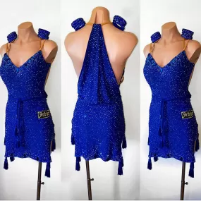 New Blue Sapphire Sponsored Latin Dress