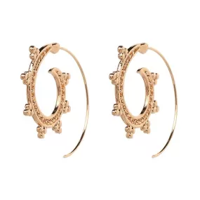 Punk Style Golden Party Spiral Hoop Earring