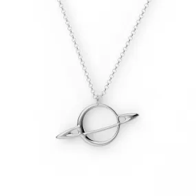 saturn necklace | silver