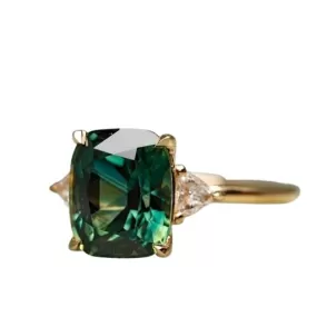 Square Emerald Gold Ring