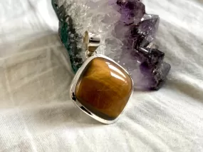 Tiger’s Eye Naevia Pendant - Lozenge