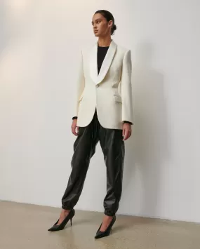 TUXEDO BLAZER / OFF WHITE